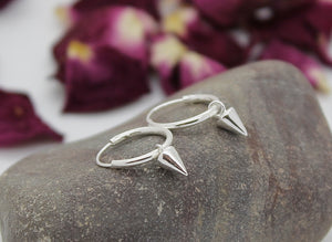 Triangle 925 Sterling Silver Hoop Earrings