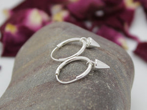 Triangle 925 Sterling Silver Hoop Earrings