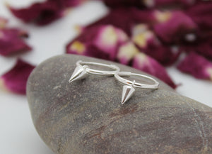 Triangle 925 Sterling Silver Hoop Earrings