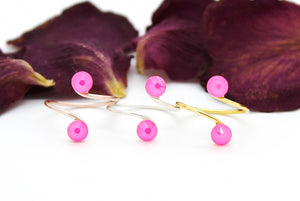 Toe Ring Made With Electric Pink Swarovski Crystal Elements